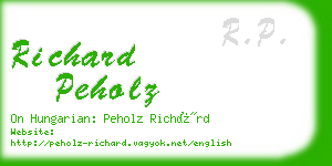 richard peholz business card